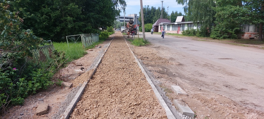 Промежуточные работы благоустройства.