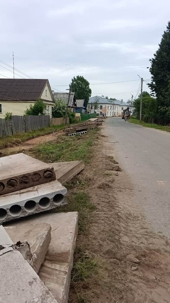 Промежуточные работы благоустройства.
