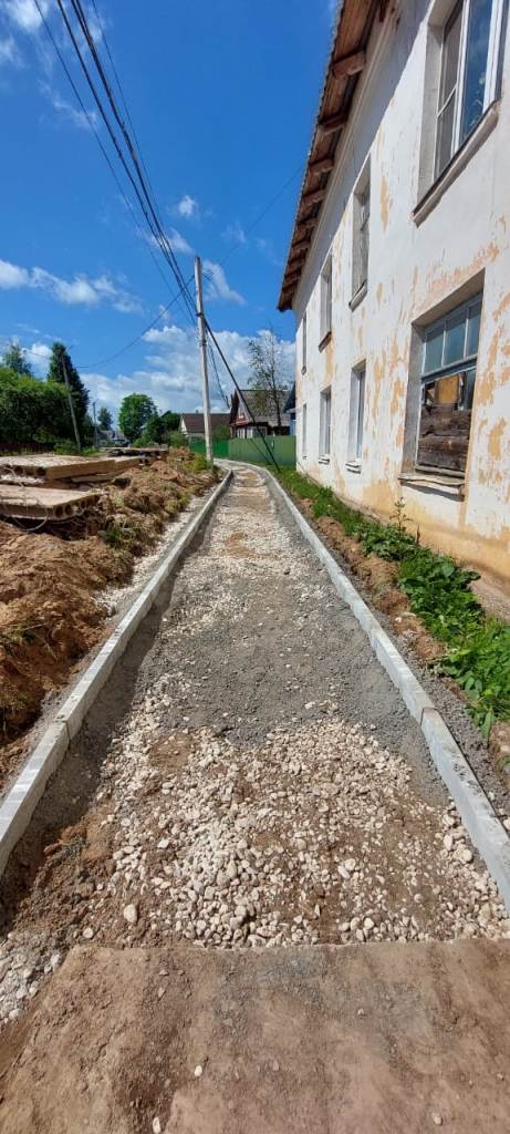 Промежуточные работы благоустройства.