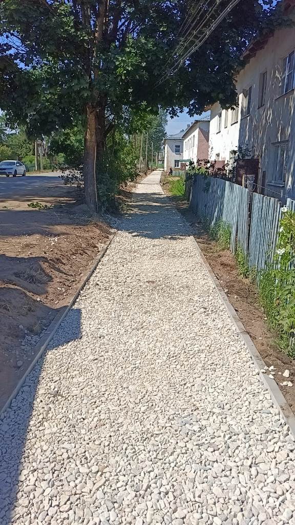 Промежуточные работы благоустройства.