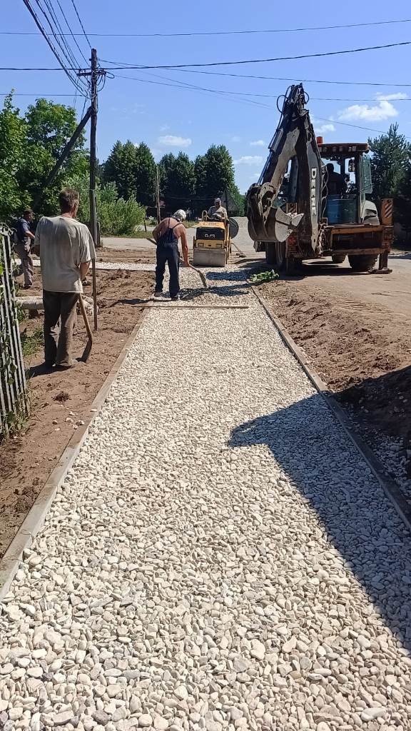 Промежуточные работы благоустройства.
